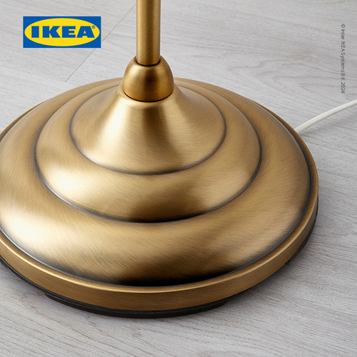 IKEA ARSTID Lampu Lantai Kuningan/Putih Minimalis