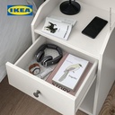 IKEA HAUGA Meja Nakas Samping Tidur Putih 40x36 cm