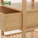 IKEA NORDKISA Meja Nakas Samping Tidur Bahan Bambu 40x40 cm