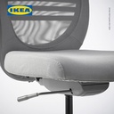 IKEA FLINTAN Kursi Kerja Kantor Dengan Sandaran Tangan Abu-Abu