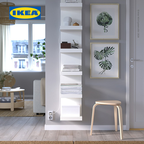 IKEA LACK Unit Rak Penyimpanan Dinding Serbaguna Putih 30x190 cm