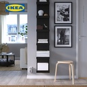 IKEA LACK Unit Rak Penyimpanan Dinding Serbaguna Hitam-Cokelat 30x190 cm