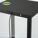 IKEA BLALIDEN Kabinet Pajangan Dengan Pintu Kaca Hitam 35x32x151 cm