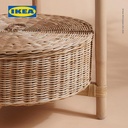 IKEA TOLKNING Meja Samping Tempat Tidur Buatan Tangan Bahan Rotan 52cm