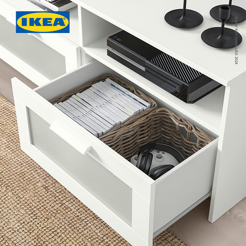 IKEA BRIMNES Meja TV Dengan Penyimpanan Putih 120x41x53 cm