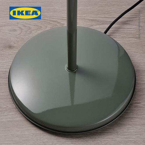 IKEA RODFLIK Lampu Lantai / Lampu Baca Minimalis Abu-Abu Hijau