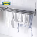 IKEA GRUNDTAL Rak Pengering Baju / Jemuran Baju Dinding Baja Tahan Karat 67-120 cm