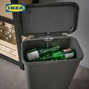 IKEA KNOCKLA Tempat Sampah dengan Pedal Abu-Abu Tua 50L