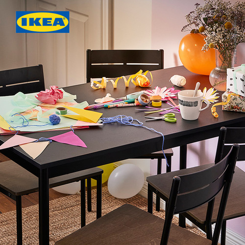 IKEA SANDSBERG Meja Hitam Minimalis 110x67 cm