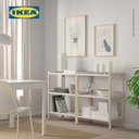IKEA EKENABBEN Unit Rak Terbuka Serbaguna Minimalis Aspen/Putih 70x34x86 cm