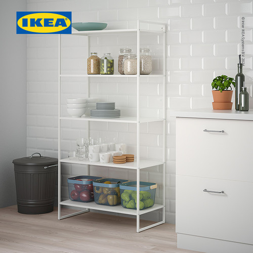 IKEA JONAXEL Unit Rak Penyimpanan Serbaguna Putih 80x38x160 cm
