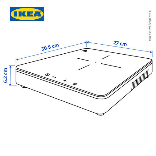 IKEA TILLREDA Kompor Induksi Portable 1 Zona Putih