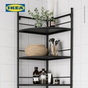 IKEA FROSJON Unit Rak Sudut Kamar Mandi Serbaguna Hitam 35x156 cm