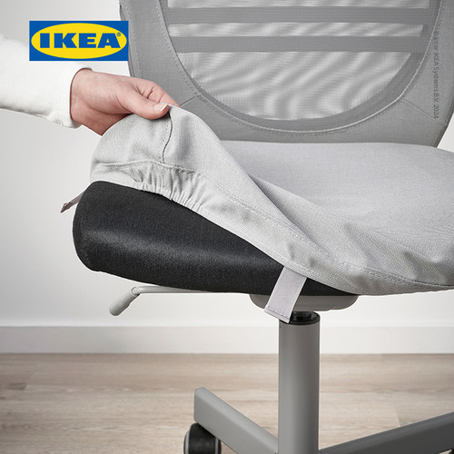 IKEA FLINTAN Kursi Kerja Kantor Dengan Sandaran Tangan Abu-Abu