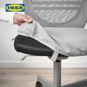 IKEA FLINTAN Kursi Kerja Kantor Dengan Sandaran Tangan Abu-Abu