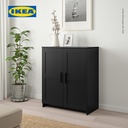 IKEA BRIMNES Kabinet Penyimpanan Berpintu Serbaguna Hitam 78x95 cm