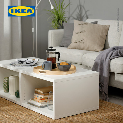 IKEA BESTA Meja Tamu Minimalis Putih 120x56x38cm