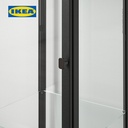 IKEA BLALIDEN Kabinet Pajangan Dengan Pintu Kaca Hitam 35x32x151 cm