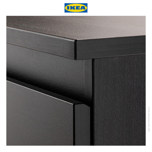 IKEA KULLEN Lemari 5 Laci Hitam-Cokelat Minimalis 70x112 cm