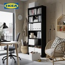 IKEA BILLY Rak Buku Minimalis Hitam Efek Kayu Oak Berkualitas 80x28x202 cm