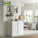 IKEA VIHALS Kabinet Penyimpanan Dengan Pintu Geser Serbaguna Putih 95x47x90 cm