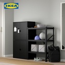 IKEA BROR Kabinet Penyimpanan 2 Pintu Serbaguna Hitam 76x40x66 cm