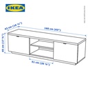 IKEA BYAS Meja TV Minimalis High Gloss Putih 160x42x45 cm