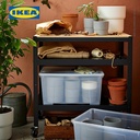 IKEA BROR Troli Dapur / Serbaguna Hitam/Kayu Lapis Pinus 85x55 cm