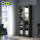 IKEA BRIMNES Kabinet Penyimpanan Dengan Pintu Kaca Hitam 80x190 cm