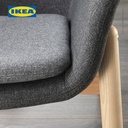 IKEA VEDBO Kursi Berlengan Minimalis Abu-abu Tua