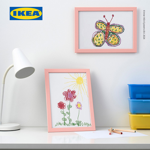 IKEA FISKBO Bingkai Foto Gambar Minimalis 21x30 cm