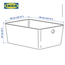 IKEA KUGGIS Kotak Penyimpanan 26x35x15 cm