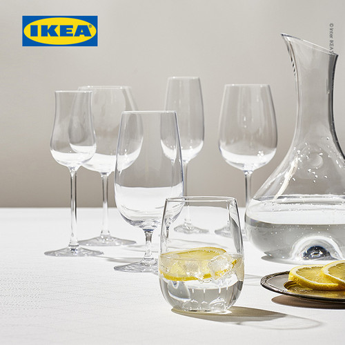 IKEA STORSINT Gelas Kaca Bening untuk Wine 68cl Set Isi 6pcs