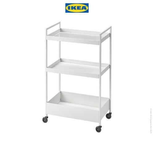 IKEA NISSAFORS Rak Troli Serbaguna Putih 51x30x83cm