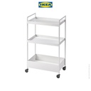 IKEA NISSAFORS Rak Troli Serbaguna Putih 51x30x83cm