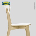IKEA NORDMYRA Kursi Makan Serbaguna Putih / Kayu Birch