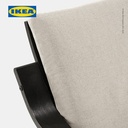 IKEA POANG Kursi Berlengan Sandaran Rendah Untuk Santai Hitam / Krem