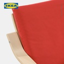 IKEA POANG Kursi Berlengan Sandaran Rendah Untuk Santai Krem / Vissle Merah