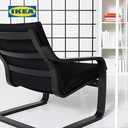 IKEA POANG Kursi Berlengan Sandaran Rendah Untuk Santai Vissle Hitam