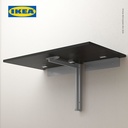 IKEA BJURSTA Daun Meja Makan Lipat Dinding Cokelat-Hitam 90x50 cm