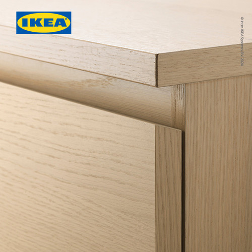IKEA MALM Lemari Laci 2 Susun Minimalis Veneer Kayu Oak 40x55 cm