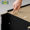 IKEA BILLY Rak Buku Minimalis Hitam Efek Kayu Oak Berkualitas 40x28x202 cm