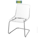 IKEA TOBIAS Kursi Makan / Kerja Minimalis Serbaguna Transparan