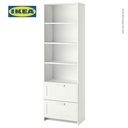 IKEA BRIMNES Rak Buku Dengan 2 Laci Minimalis Putih Berkualitas 60x190 cm