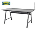 IKEA UTESPELARE Meja Gaming / Kerja Minimalis Hitam 160x80 cm