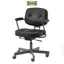 IKEA ALEFJALL Kursi Kantor / Belajar Ergonomis Dapat DIputar Hitam
