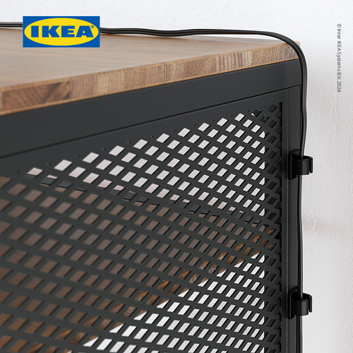 IKEA FJALLBO Meja Kerja Untuk Laptop dengan Roda Hitam 100x36 cm