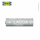 IKEA LADDA Baterai Isi Ulang AA 1.2V 1.900 mAh HR06 Isi 4pcs