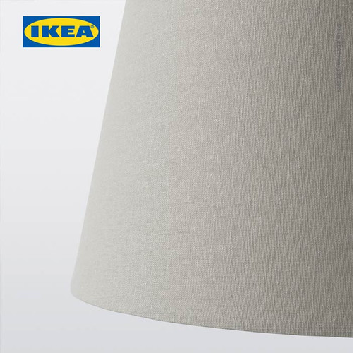 IKEA SKOTTORP Kap Lampu Abu-Abu Muda 33cm