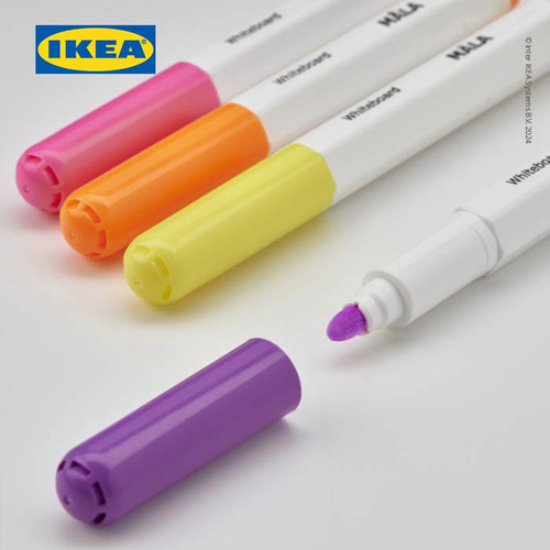 IKEA MALA Spidol Papan Tulis Aneka Warna Isi 4pcs